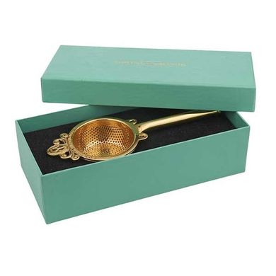 Gold-Plated Monogram Scroll Strainer