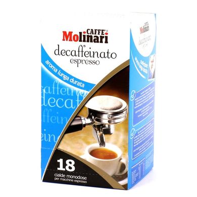 Итальянский порционный кофе Decaffeinato espresso Caffe Molinari