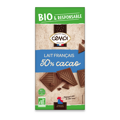 Молочный шоколад Lait 50% Bio Cemoi 