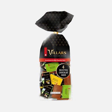 Чёрный шоколад  Dark 72 Mini Napolitains Villars