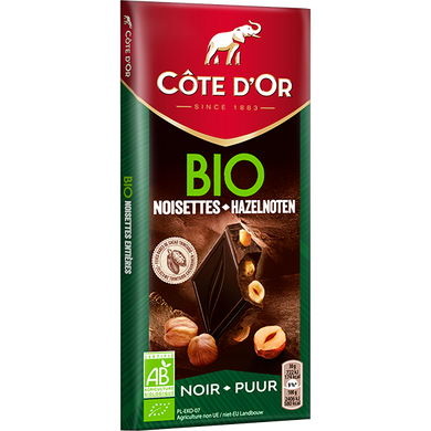 Чёрный бельгийский шоколад Bio Noisettes Cote D'Or