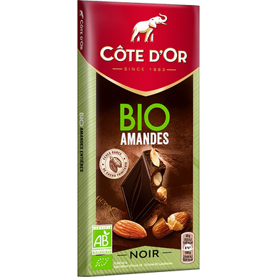 Чёрный бельгийский шоколад Bio Amandes Cote D'Or