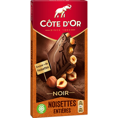 Чёрный бельгийский шоколад с фундуком Cote D'Or Noir Noisettes