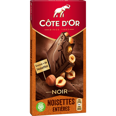 Чёрный бельгийский шоколад с фундуком Cote D'Or Noir Noisettes