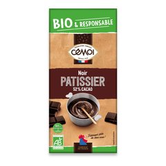 Чёрный органический шоколад Patissier Bio 52% Cemoi