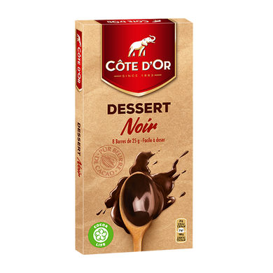 Чёрный бельгийский шоколад Cote D'Or Noir Dessert